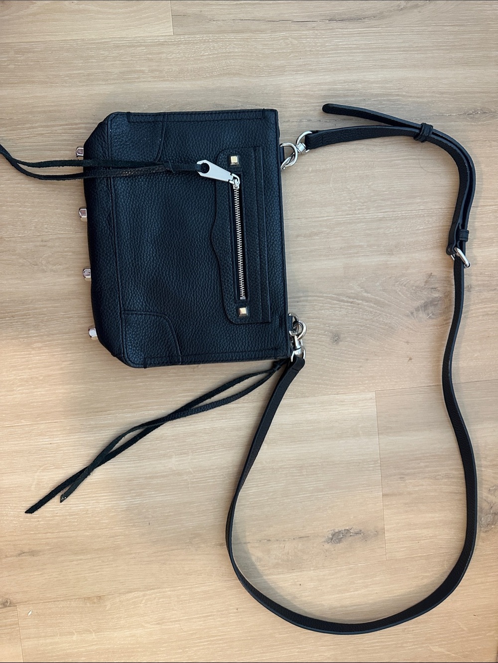 Rebecca Minkoff Black Pebbled Leather Crossbody